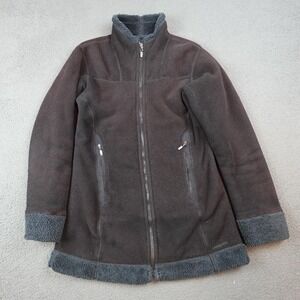 Patagonia Fleece Jacket Womens Small Black Long Full Zip Coat Warm Winter Cozy